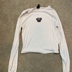 White Long Sleeve Pug Shirt